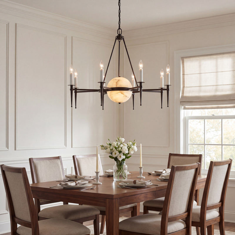Savoy House Sanger 10 Lt Chandelier, Mediterranean Bronze