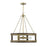 Savoy House Lakefield 4-Light Pendant, Burnished Brass/Walnut