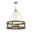 Savoy House Lakefield 4-Light Pendant, Burnished Brass/Walnut