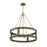 Savoy House Lakefield 4-Light Pendant, Burnished Brass/Walnut