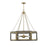 Savoy House Lakefield 6-Light Pendant, Burnished Brass/Walnut