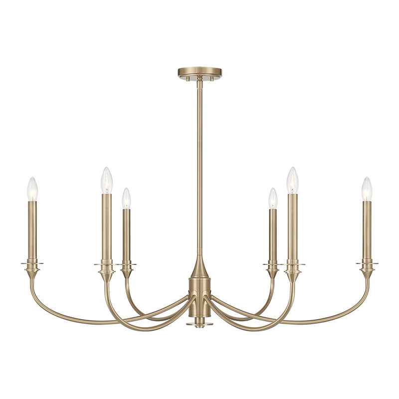 Savoy House Essentials Coventry 6 Lt Chandelier, Noble Brass