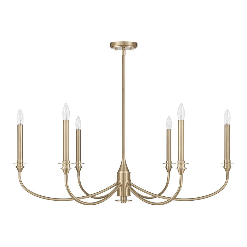 Savoy House Essentials Coventry 6 Lt Chandelier, Noble Brass