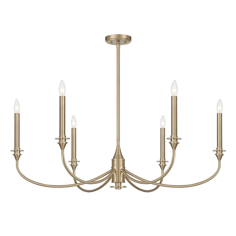 Savoy House Essentials Coventry 6 Lt Chandelier, Noble Brass