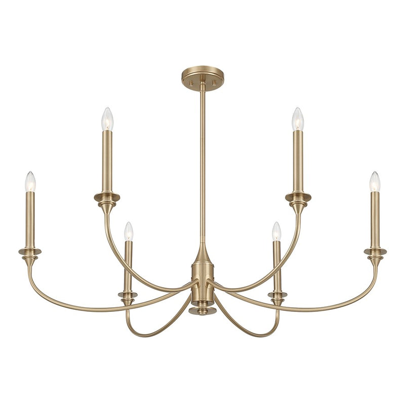 Savoy House Essentials Coventry 6 Lt Chandelier, Noble Brass