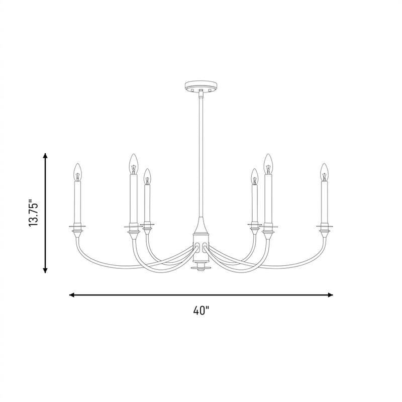 Savoy House Essentials Coventry 6 Lt Chandelier