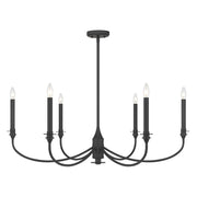 Savoy House Essentials Coventry 6 Lt Chandelier, Matte Black - 1-1500-6-89