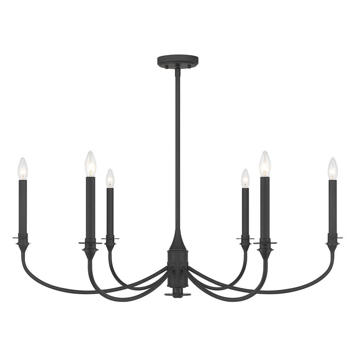 Savoy House Essentials Coventry 6 Lt Chandelier, Matte Black - 1-1500-6-89