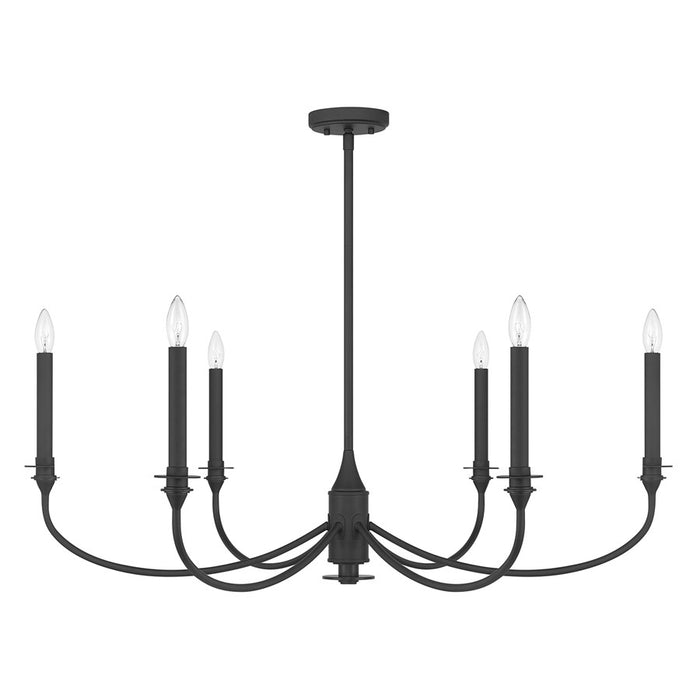 Savoy House Essentials Coventry 6 Lt Chandelier, Matte Black