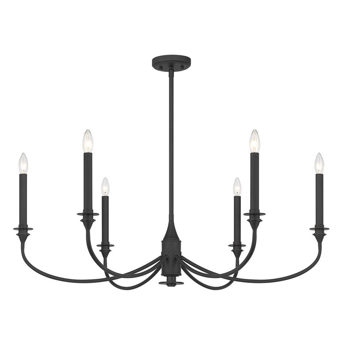 Savoy House Essentials Coventry 6 Lt Chandelier, Matte Black
