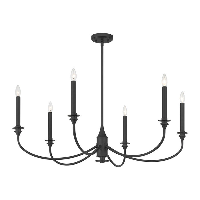 Savoy House Essentials Coventry 6 Lt Chandelier, Matte Black
