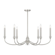 Savoy House Essentials Coventry 6 Lt Chandelier, Satin Nickel - 1-1500-6-SN