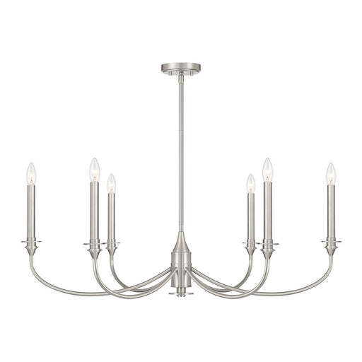Savoy House Essentials Coventry 6 Lt Chandelier, Satin Nickel - 1-1500-6-SN