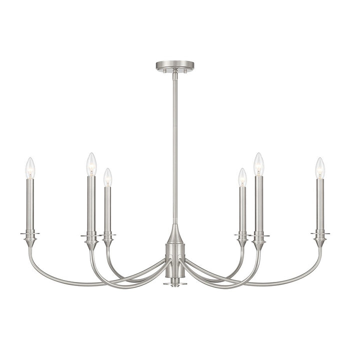 Savoy House Essentials Coventry 6 Lt Chandelier, Satin Nickel - 1-1500-6-SN