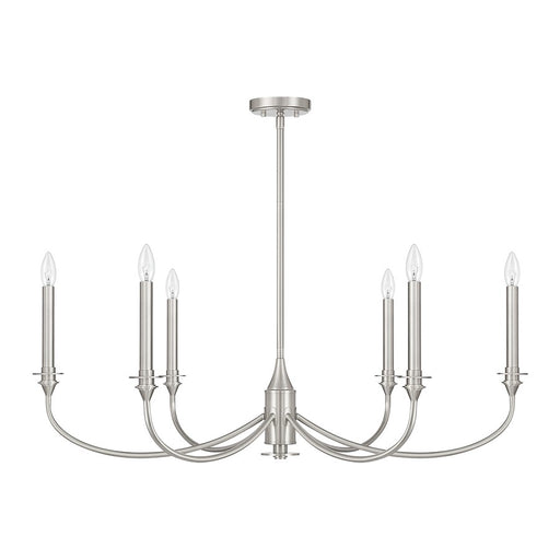 Savoy House Essentials Coventry 6 Lt Chandelier, Satin Nickel