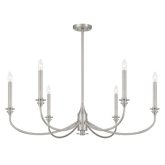 Savoy House Essentials Coventry 6 Lt Chandelier, Satin Nickel