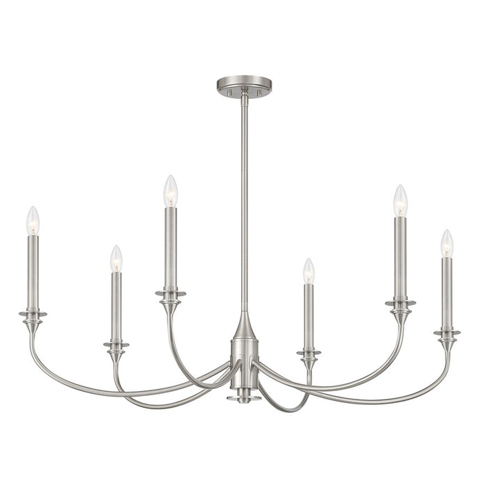 Savoy House Essentials Coventry 6 Lt Chandelier, Satin Nickel