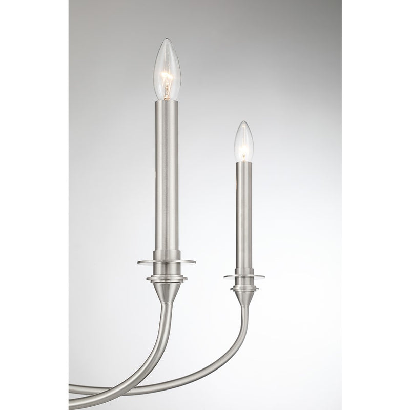 Savoy House Essentials Coventry 6 Lt Chandelier, Satin Nickel
