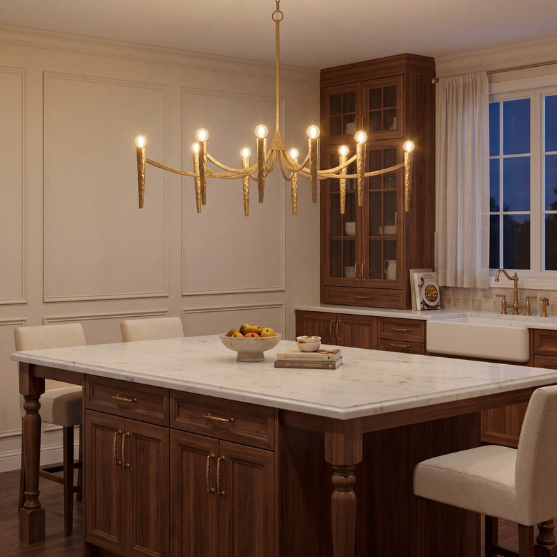 Savoy House Belleza 10 Light Linear Chandelier, Spumante