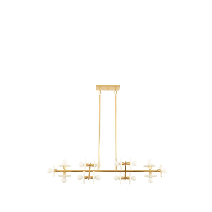 Savoy House Amani 14-Light Linear Chandelier, Gold - 1-1591-14-38