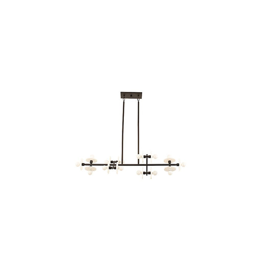 Savoy House Amani 14-Light Linear Chandelier, Black Cashmere