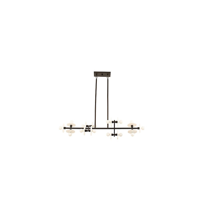 Savoy House Amani 14-Light Linear Chandelier, Black Cashmere