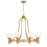 Savoy House Allston 8 Lt Chandelier, White Strie, Warm Brass - 1-1605-8-322