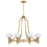 Savoy House Allston 8 Lt Chandelier, White Strie, Warm Brass