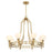 Savoy House Allston 8 Lt Chandelier, White Strie, Warm Brass