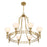 Savoy House Allston 8 Lt Chandelier, White Strie, Warm Brass