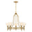 Savoy House Allston 5 Lt Chandelier, White Strie, Warm Brass - 1-1606-5-322