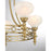 Savoy House Allston 5 Lt Chandelier, White Strie, Warm Brass