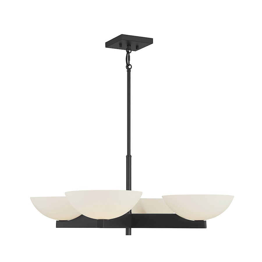 Savoy House Fallon 4-Light Chandelier, Matte Black - 1-1613-4-89