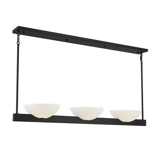 Savoy House Fallon 3-Light Linear Chandelier, Matte Black - 1-1614-3-89