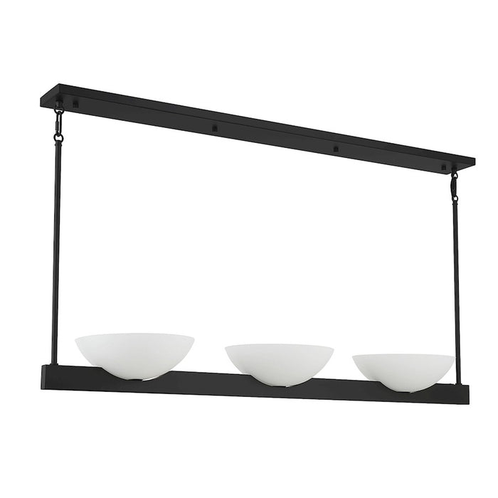 Savoy House Fallon 3-Light Linear Chandelier, Matte Black