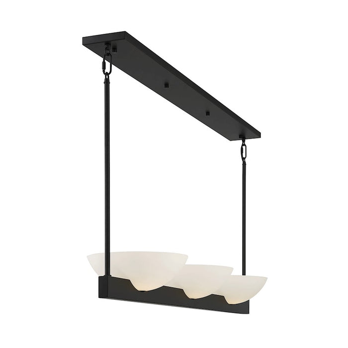 Savoy House Fallon 3-Light Linear Chandelier, Matte Black