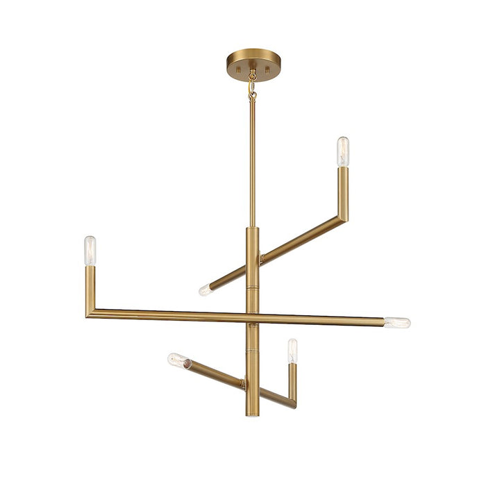 Savoy House Cristofer 6-Light Chandelier, Warm Brass