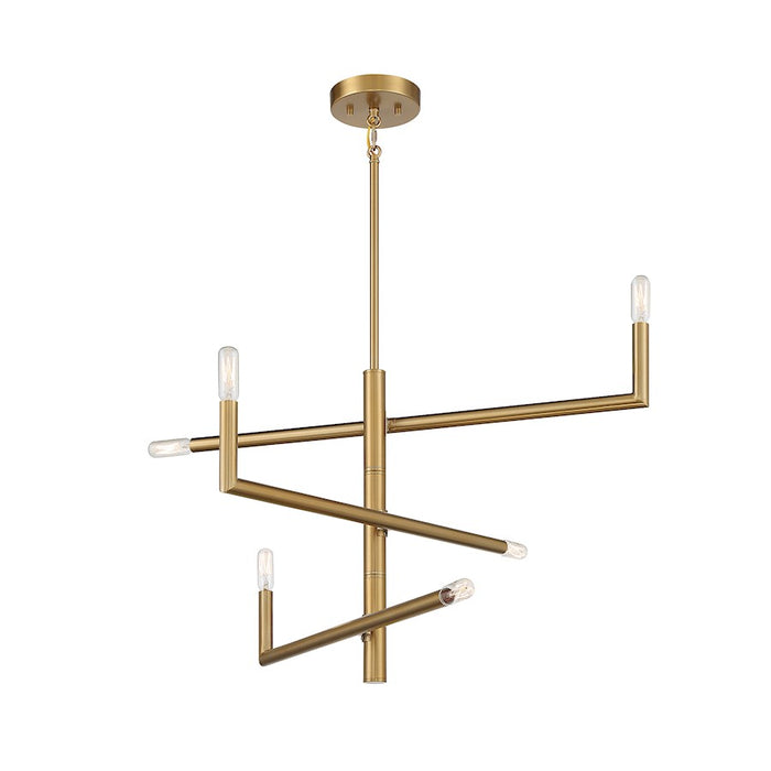 Savoy House Cristofer 6-Light Chandelier, Warm Brass