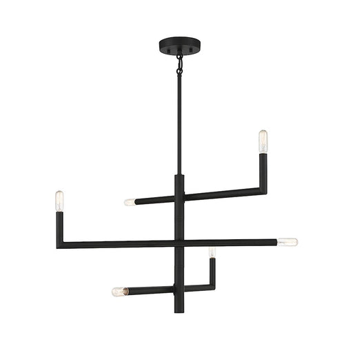 Savoy House Cristofer 6-Light Chandelier, Matte Black - 1-1623-6-89