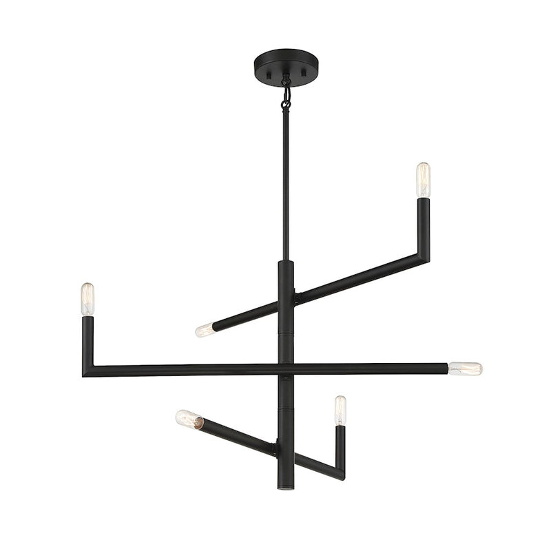 Savoy House Cristofer 6-Light Chandelier, Matte Black