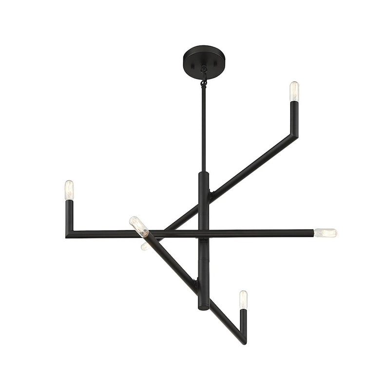 Savoy House Cristofer 6-Light Chandelier, Matte Black