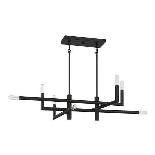 Savoy House Cristofer 8-Light Linear Chandelier, Matte Black