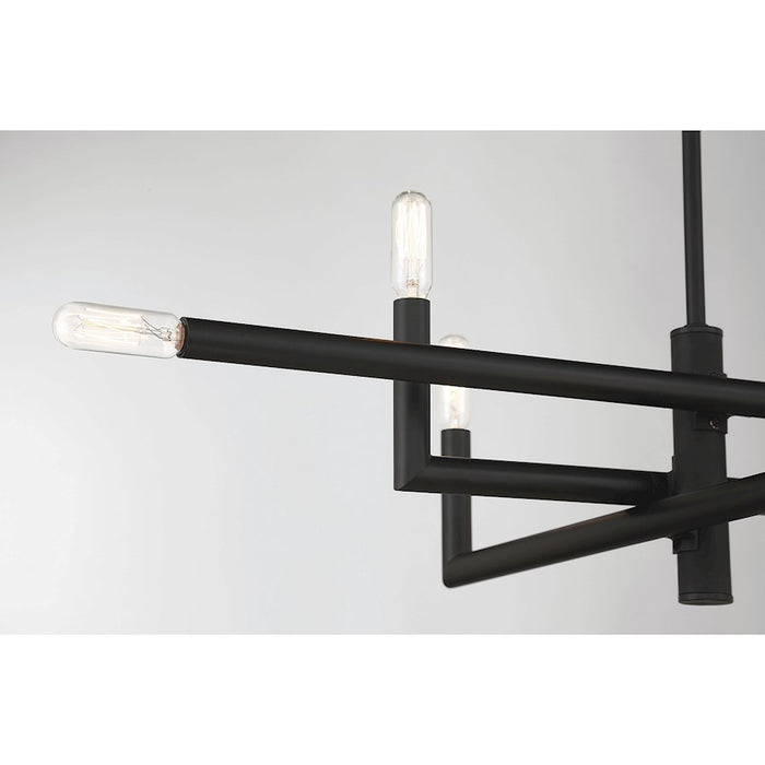 Savoy House Cristofer 8-Light Linear Chandelier, Matte Black