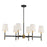 Savoy House Brody 6Lt Linear Chandelier, Black/Brass - 1-1631-6-143