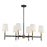 Savoy House Brody 6 Light Linear Chandelier, Matte Black