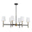 Savoy House Brody 6Lt Linear Chandelier, Black/Brass