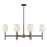 Savoy House Brody 6Lt Linear Chandelier, Black/Brass