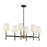 Savoy House Brody 6Lt Linear Chandelier, Black/Brass