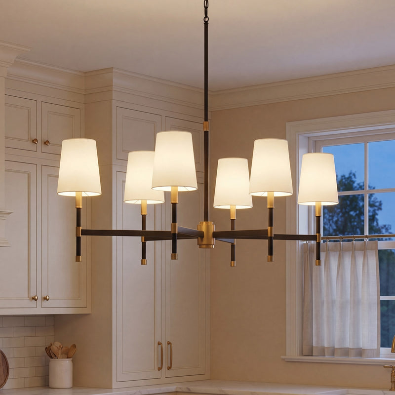 Savoy House Brody 6 Light Linear Chandelier, Matte Black