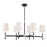 Savoy House Brody 6Lt Linear Chandelier, Black/ Nickel - 1-1631-6-173